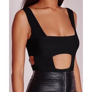 Bandage Knitted Bodysuit Black UK 8 US 4